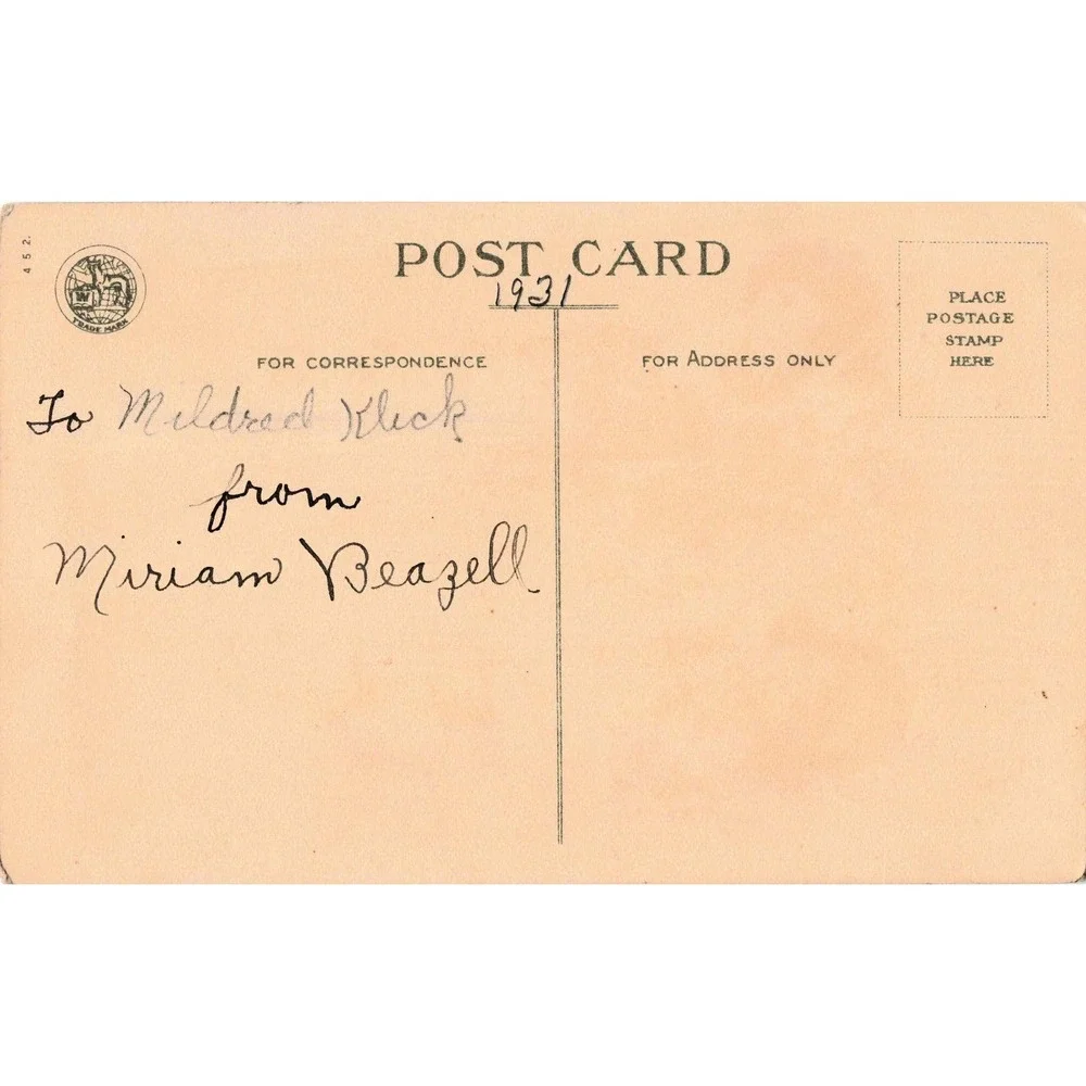 Valentine Postcard 1931 Wolf & Co Children Flowers Divided Back Antique
